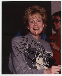 4t797 ELIZABETH MONTGOMERY signed color 8x9.75 REPRO still 1990s great smiling c/u later in life!