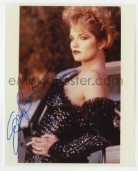 4t800 ELLEN BARKIN signed color 8x10 REPRO still 2000s sexy smoking portrait in wild outfit!