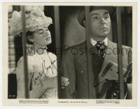4t492 INGRID BERGMAN signed 8x10.25 still 1944 behind bars with Charles Boyer from Gaslight!