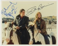 4t833 INTO THE WEST signed color 8x10 REPRO still 2000s by BOTH Gabriel Byrne AND Ellen Barkin!