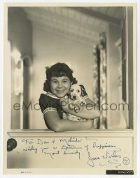 4t505 JANE WITHERS signed 7.75x10 still 1937 the juvenile star & cute puppy in Angel's Holiday!