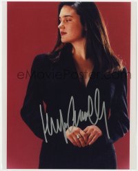 4t848 JENNIFER CONNELLY signed color 8x10 REPRO still 2000s c/u of the pretty brunette looking away!