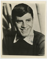 4t514 JERRY LEWIS signed 8x10 still 1950s great youthful smiling portrait of the zany comedian!