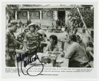 4t520 JOANNA CASSIDY signed 8x10 still 1983 with Nick Nolte & others in a scene from Under Fire!