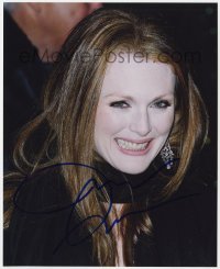 4t864 JULIANNE MOORE signed color 8x9.75 REPRO still 2000s great close up smiling really big!