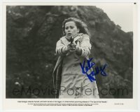 4t532 KATE NELLIGAN signed 8x10 still 1981 close up as Lucy with gun from Eye of the Needle!