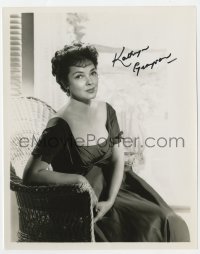 4t869 KATHRYN GRAYSON signed 8x10.25 REPRO still 1980s seated portrait of the pretty actress!