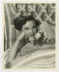 4t534 KATHRYN GRAYSON signed deluxe 8x10 still 1950s close up of the beautiful actress in bed!