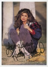 4t664 KATHY IRELAND signed color 4x6 fan photo 1990s she signed on both the front AND back!