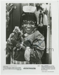 4t579 NELL CARTER signed 8x10 still 1981 great close up holding an iguana in Modern Problems!