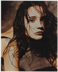 4t931 PENELOPE CRUZ signed color 8x10 REPRO still 2000s sexy close up with soaking wet hair!