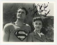 4t934 PHYLLIS COATES signed 8x10 REPRO still 1994 as Lois Lane with George Reeves from Superman!