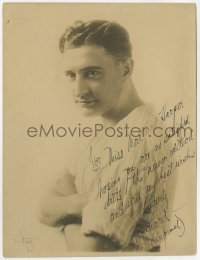 4t602 RICHARD DIX signed 6.5x8.5 still 1920s great youthful portrait with arms crossed by Witzel!