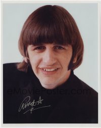 4t943 RINGO STARR signed color 8x10 REPRO still 1980s great portrait of The Beatles' drummer!