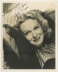 4t606 RITA JOHNSON signed deluxe 8x10 still 1930s sexy smiling portrait wearing sheer gown!