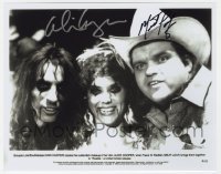 4t946 ROADIE signed 8x10 REPRO still 1980 by BOTH Alice Cooper AND Meat Loaf, c/u with Kaki Hunter!