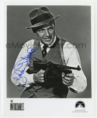4t951 ROBERT STACK signed 8x10 REPRO 2000s as Eliot Ness with Tommygun from The Untouchables!