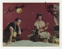4t954 ROBINSON CRUSOE ON MARS signed color 8x10 REPRO still 1980s by Victor Lundin AND Paul Mantee!