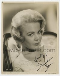 4t619 SANDRA DEE signed 8x10 still 1960 great head & shoulders portrait of the pretty actress!