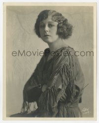 4t622 SEENA OWEN signed deluxe 7.5x9.5 still 1920s seated portrait in frilly dress by Witzel!