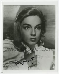 4t966 SIMONE SIGNORET signed 8x10 REPRO still 1980s close portrait of the pretty German actress!
