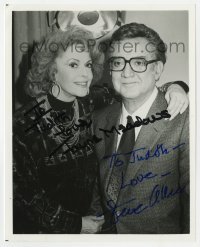 4t971 STEVE ALLEN/JAYNE MEADOWS signed 8x10 REPRO still 1980s portrait of the husband & wife!