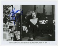 4t638 THERESA RUSSELL signed 8x10 still 1990 her cover is blown during a drug bust in Impulse!