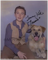 4t985 TOMMY KIRK signed color 8x10 REPRO still 1980s great portrait as Travis from Old Yeller!