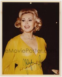 4t999 ZSA ZSA GABOR signed color 8x10 REPRO still 1990s great close up of the famous actress!
