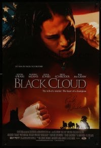4t023 BLACK CLOUD signed 1sh 2004 by director Ricky Schroder, Native American boxing movie!