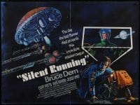 4t018 SILENT RUNNING signed British quad 1972 by Bruce Dern, cool different sci-fi art!