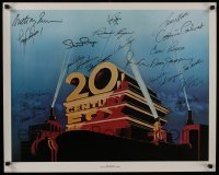 4t055 20TH CENTURY FOX signed 24x30 commercial poster 1981 by TWENTY TWO actors & actresses!