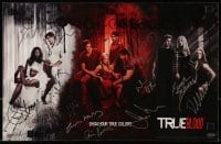 4t057 TRUE BLOOD signed 11x17 commercial poster 2008 by Alexander Skarsgard & 10 other cast members!