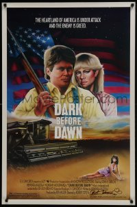 4t025 DARK BEFORE DAWN signed 1sh 1988 by director Robert Totten, art of Beecham & Becky Borg!