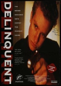 4t026 DELINQUENT signed 1sh 1995 by director Peter Christian Hall, he committed the perfect crime!