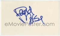 4t298 DAVID MORSE signed 3x5 index card 1980s it can be framed & displayed with a repro still!