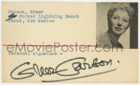 4t311 GREER GARSON signed 3x5 index card 1940s it can be framed & displayed with a repro still!