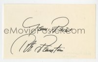 4t321 PETE FOUNTAIN signed 3x5 index card 1960s it can be framed & displayed with a repro still!