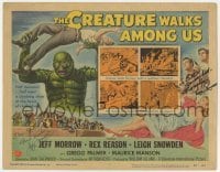 4t091 CREATURE WALKS AMONG US signed TC 1956 by BOTH Rex Reason AND Jeff Morrow, Reynold Brown art!