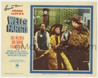 4t117 WELLS FARGO signed LC #3 R1958 by Frances Dee, who's with real life husband Joel McCrea!