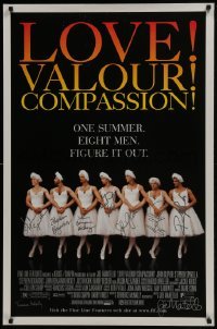 4t034 LOVE! VALOUR! COMPASSION! signed DS 1sh 1997 by director Joe Mantello & EIGHT other people!