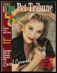 4t201 CAROL CONNORS signed magazine December 1997 on the cover of The Pet Tribune!