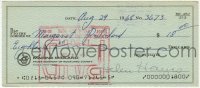 4t228 HELEN HAYES signed 3x6 canceled check 1968 she paid $18 to Margaret Pritchard!