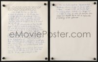 4t177 HENRY BRANDON 2pg handwritten letter 1988 telling about Boris Karloff being typecast!