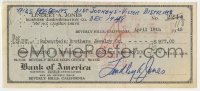 4t231 LINDLEY A. JONES signed 3x6 canceled check 1949 he paid $977 to Rubenstein Brothers Jewelry Co