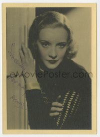 4t668 ROSEMARY AMES signed deluxe 5x7 fan photo 1934 portrait of the pretty actress leaning on wall!