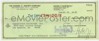 4t234 SAMUEL Z. ARKOFF signed 3x9 canceled check 1985 he paid $47 to Typewriters Unlimited Inc.