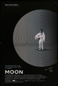 4t037 MOON signed 1sh 2009 by director Duncan Jones, great image of lonely astronaut Sam Rockwell!