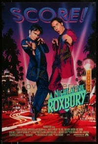 4t039 NIGHT AT THE ROXBURY signed 1sh 1998 by BOTH Will Ferrell AND Chris Kattan, from SNL skit!