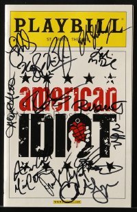 4t238 AMERICAN IDIOT signed playbill 2010 by John Gallagher Jr. and FOUR other cast members!